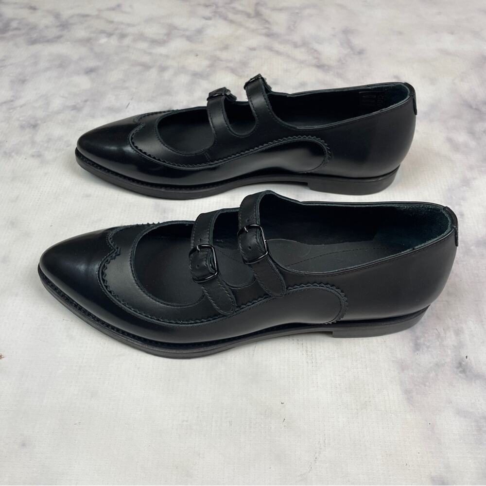 The Office of Angela Scott Miss Margo Black Mary Jane Flats NWOB Sz 38.5 - Picture 6 of 12